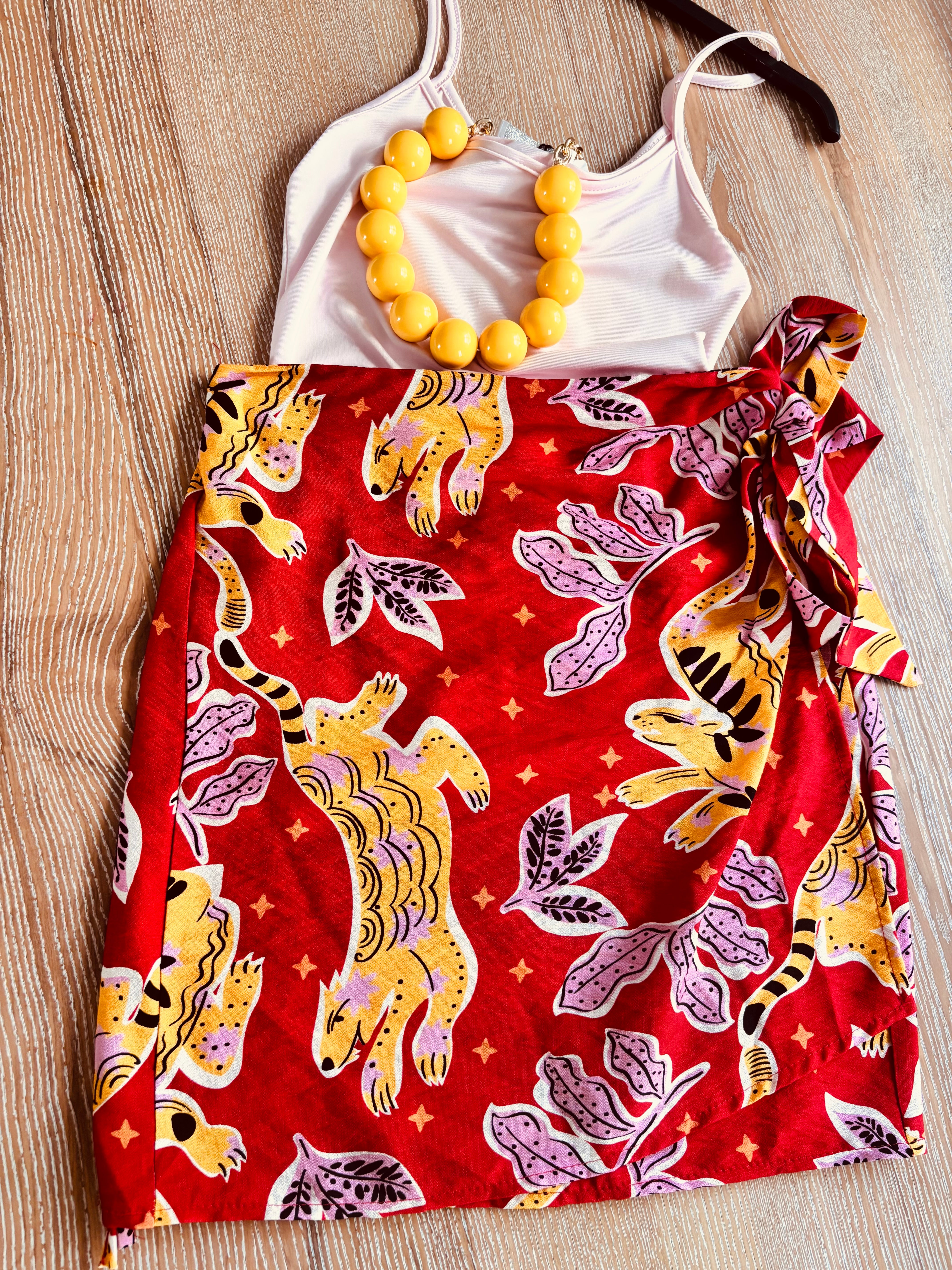 Pareo Animalier Red